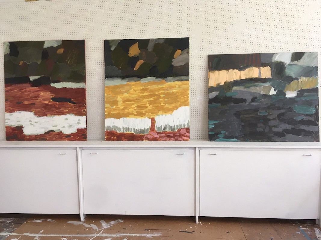Tre "Søbred" 100x120cm, kunst fra sydslesvig