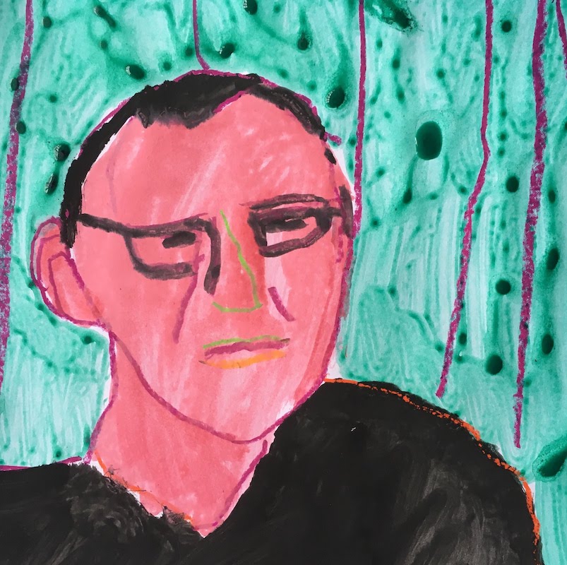 Jens Erik blandform på papir portrætter ansigter mænd